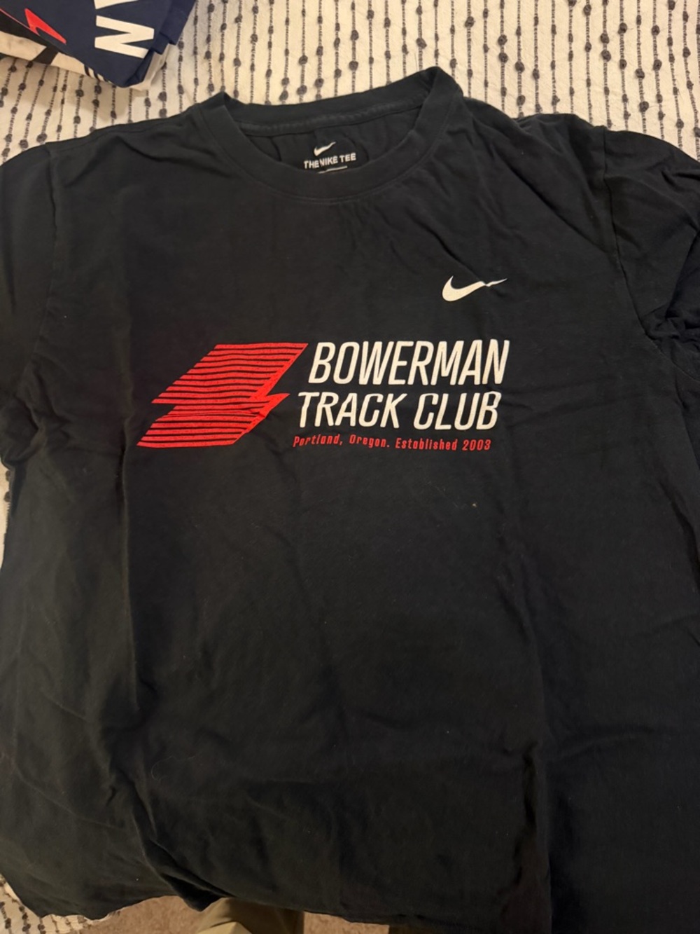 Nike Bowerman Track Club Black Tee- EUC